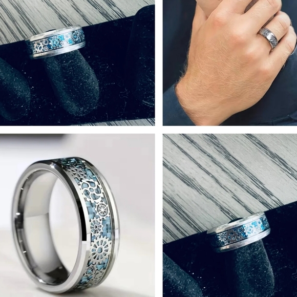 Stainless steel steam punk gears ring size 6 to 13 - Picture 1 of 4